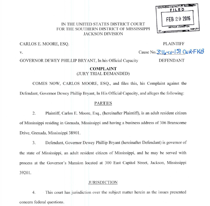 Carlos Moore’s Mississippi State Flag Lawsuit