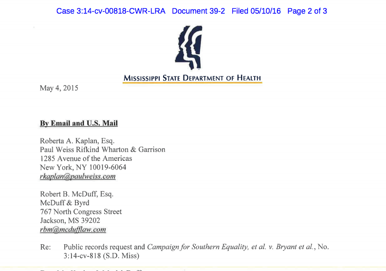 State Response Letter to Kaplan Letter (HB1523)