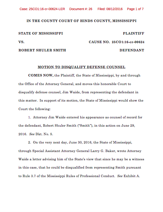 AG’s Motion to Dismiss Waide