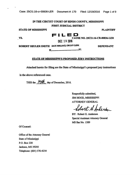 Jury Instructions for Smith Trial
