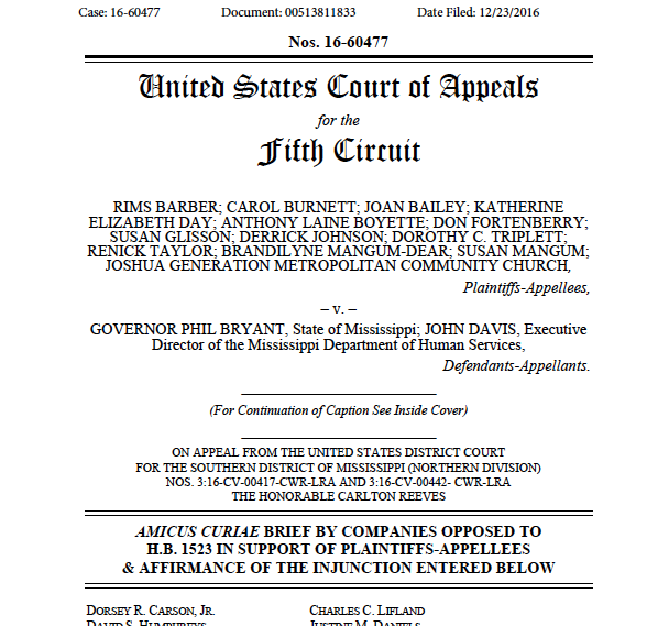AIG, Bloomberg et al Amicus Brief (HB1523 5th Circuit)
