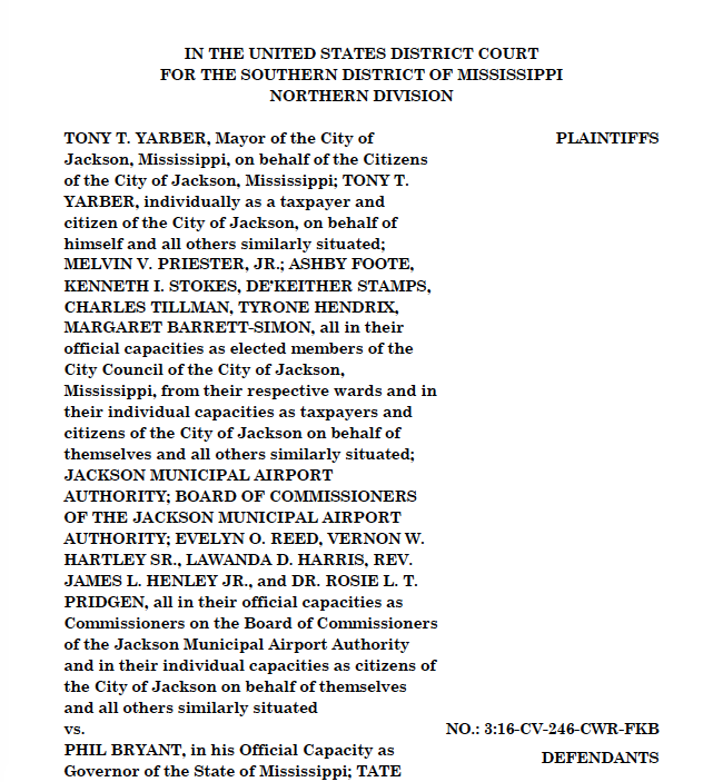 City of Jackson et al v. Bryant et al (Amended Complaint)