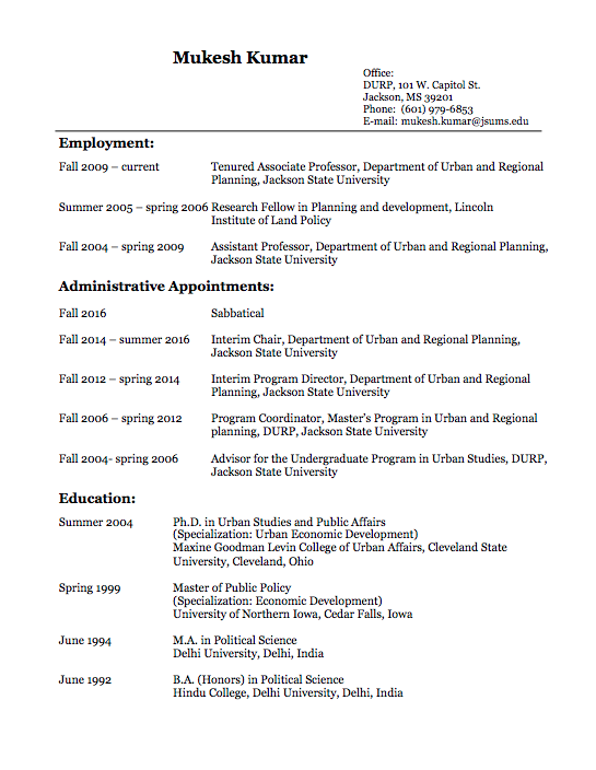 Dr. Mukesh Kumar Resumé