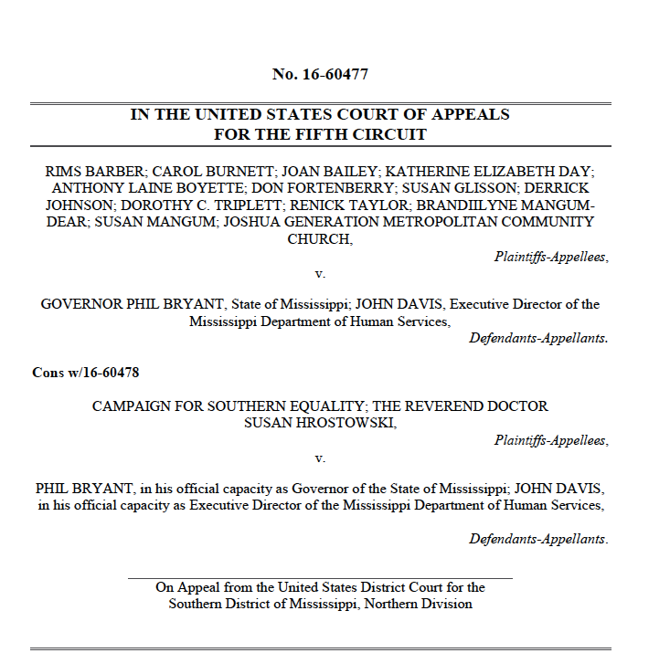 Barber v. Bryant 5th Circuit Motion to Stay (Oct. 3, 2017)