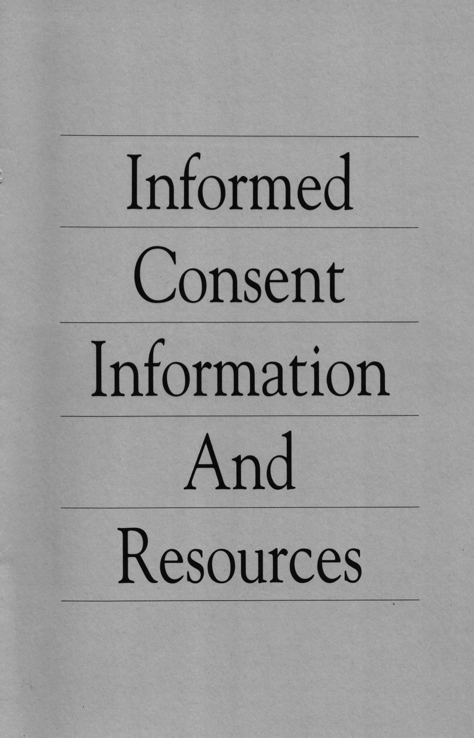 Informed Consent Materials for Abortion (Dept. of Health)