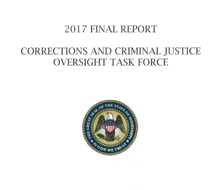 Corrections and Criminal Justice Oversight Taskforce Report 2017