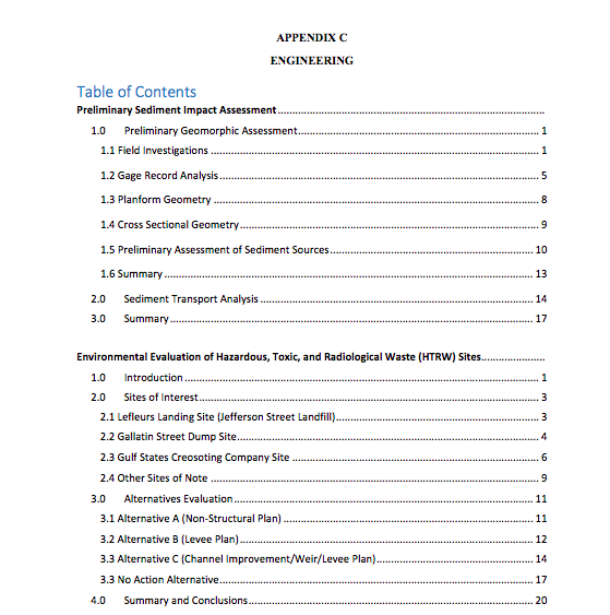 ‘One Lake’ EIS Appendix C: Engineering