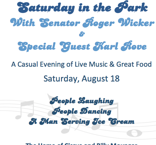 Roger Wicker Saturday in the Park Flyer