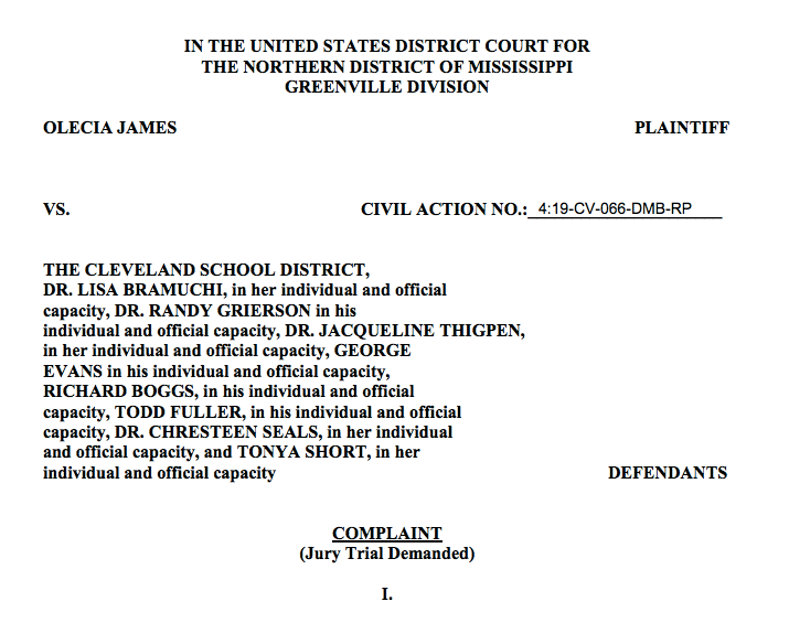 Cleveland Public School District Lawsuit