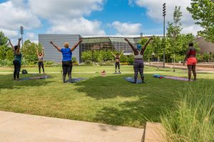 Diamond Rogers & Keyah Williams host yoga & meditation session @ Mississippi Museum of Art BankPlus Green; June 21, 2020