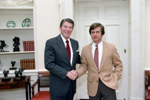 President Ronald Reagan and Lee Atwater