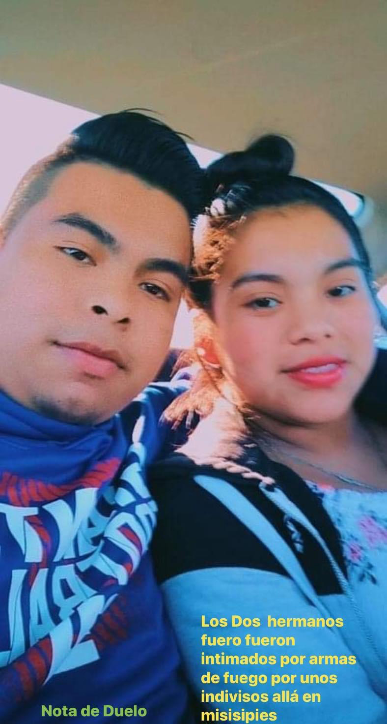 Faustino Ramírez, 20, and his sister Martina Ramírez, 19, died during a home invasion - Mississippi Free Press