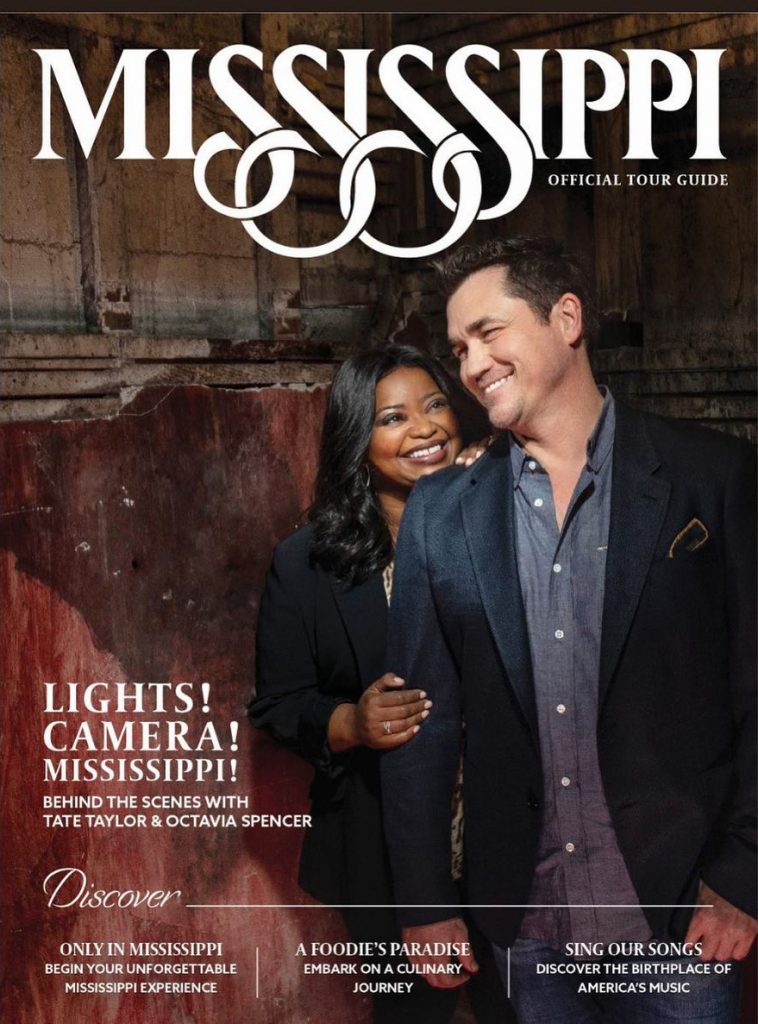 Octavia Spencer and Tate Taylor on the cover of the Mississippi Tour Guide