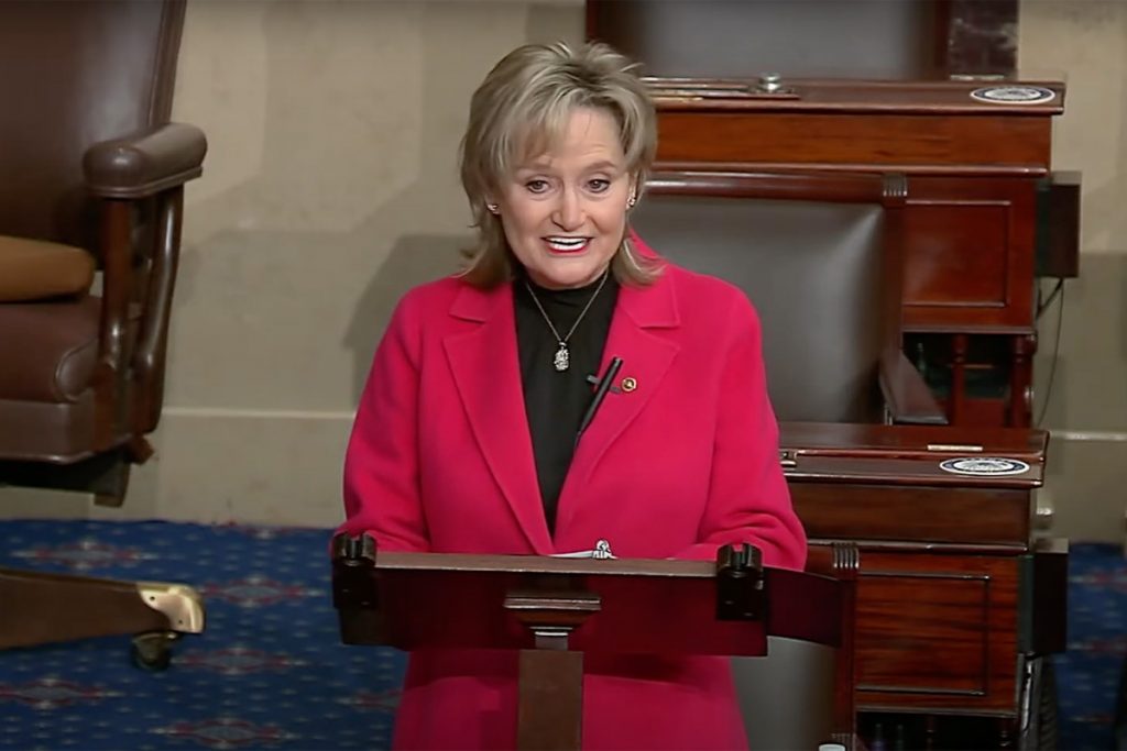 Cindy Hyde-Smith speaking on the senate floor