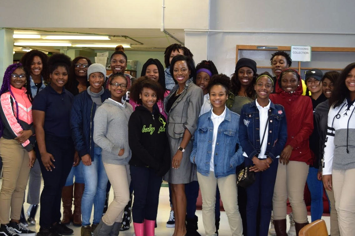 Group of young women from the ESTEEM program