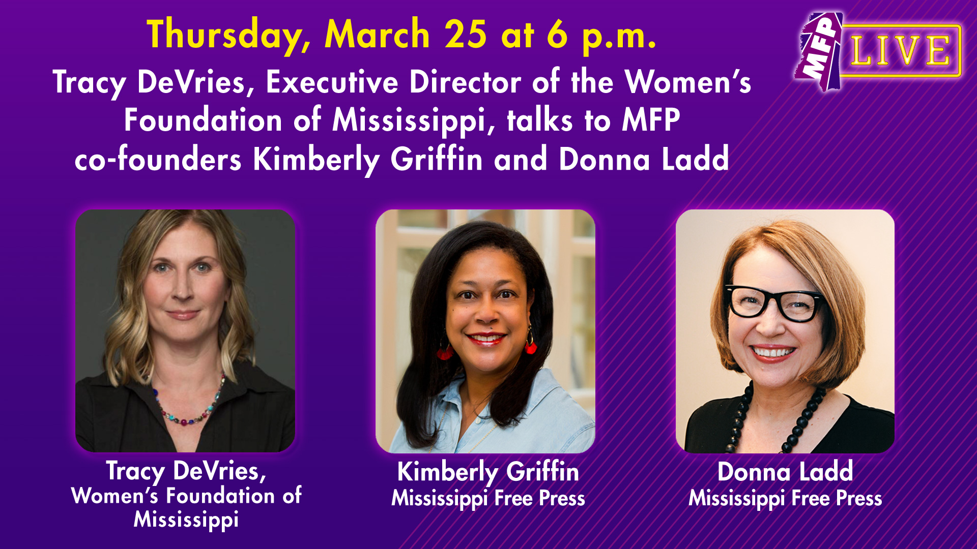 Tracy DeVries on MFP Live - Mississippi Free Press