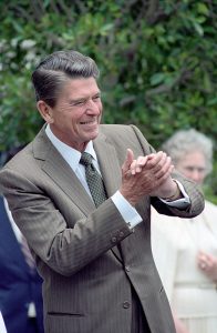 Ronald Regan clapping