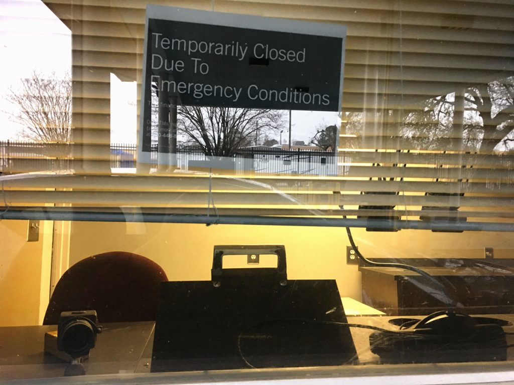Temporarily Closed window sign