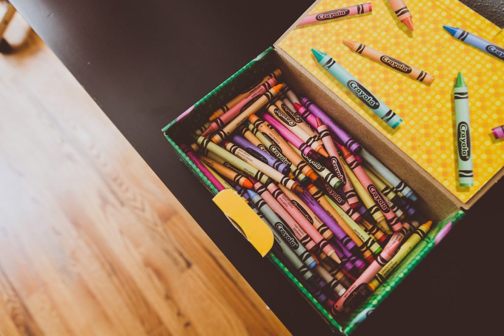 open box of crayola crayons