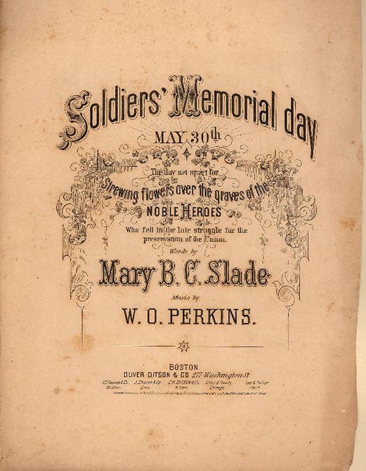 Not just poems: Sheet music written to commemorate Memorial Day in 1870. Library of Congress