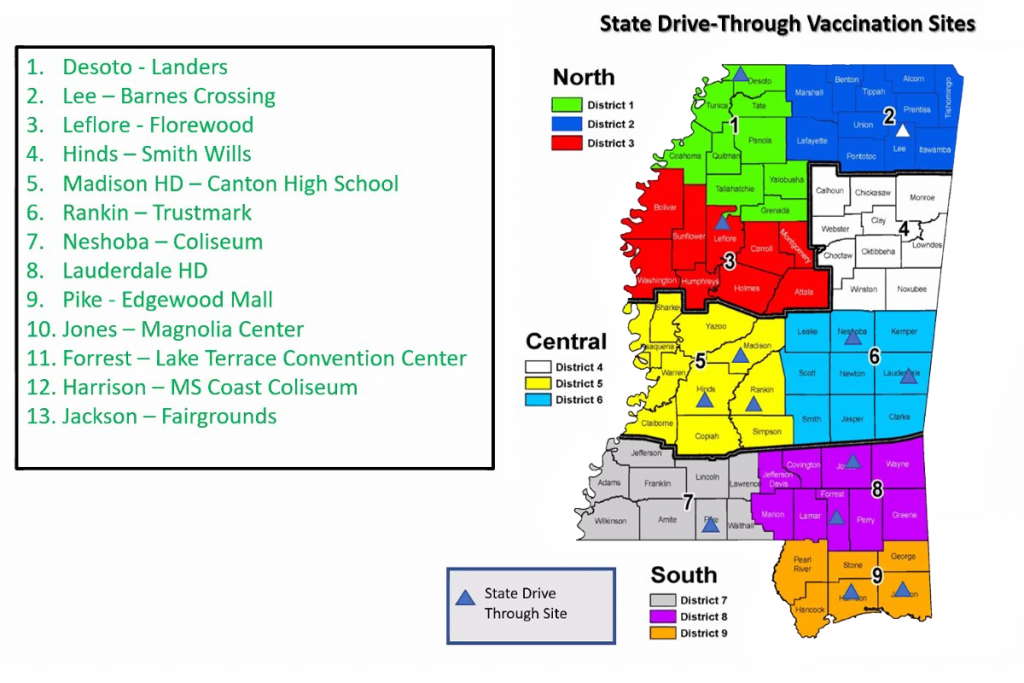 State Drive-Through Vaccination Sites Map