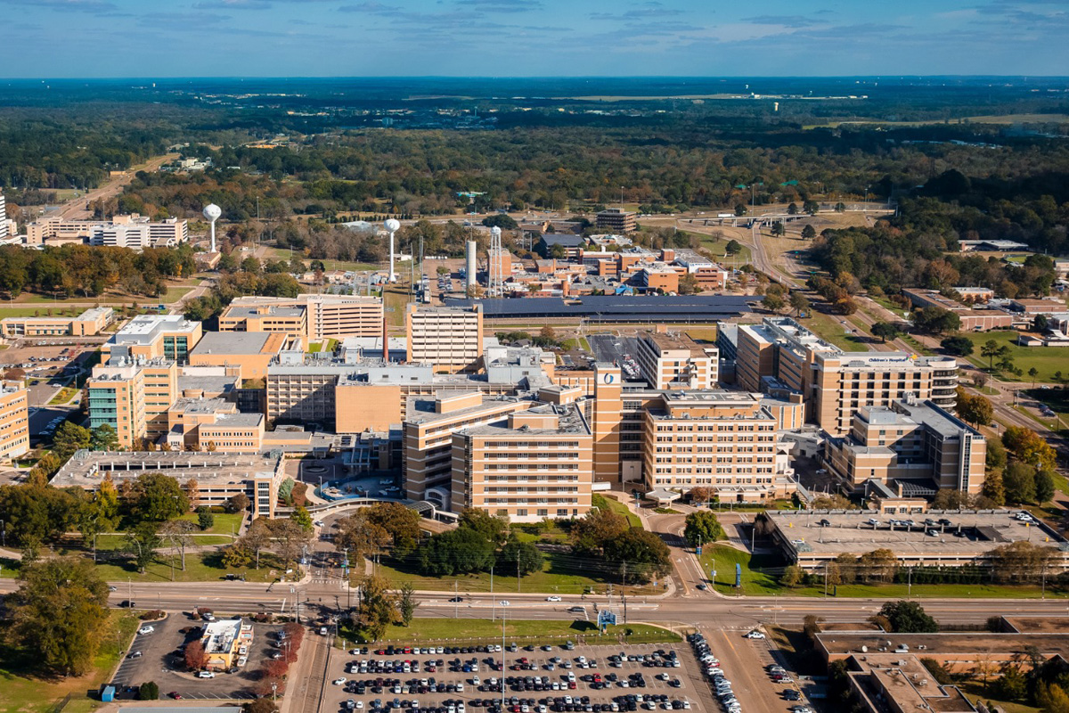 Aerial view of the UMMC Campus.