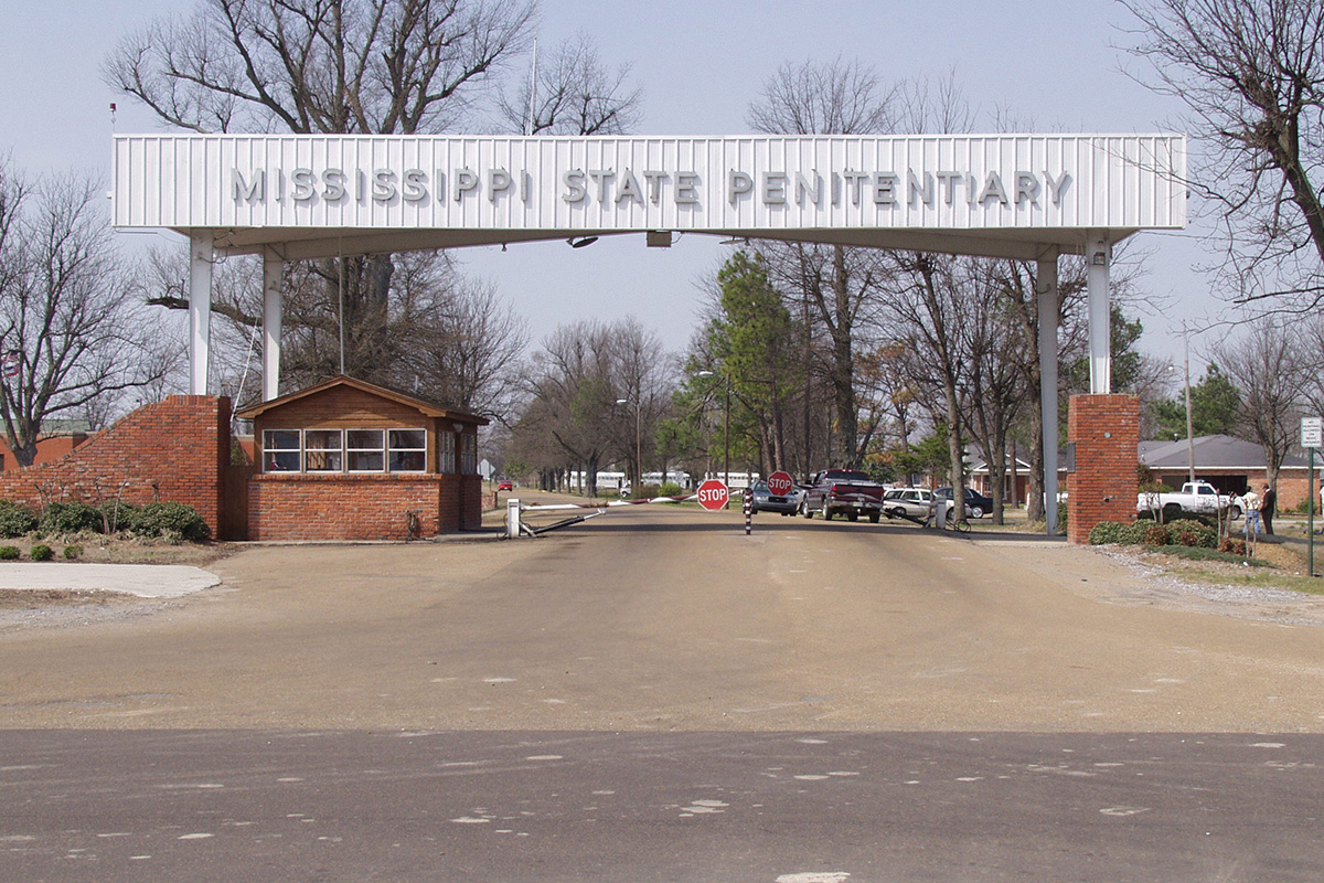 The front entrance of the Mississippi State Penitentiary