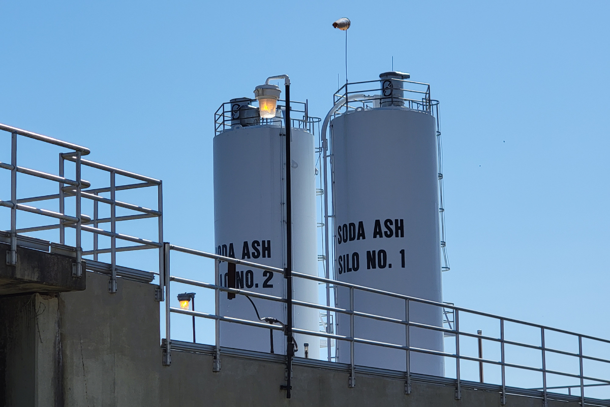 Soda ash silo north