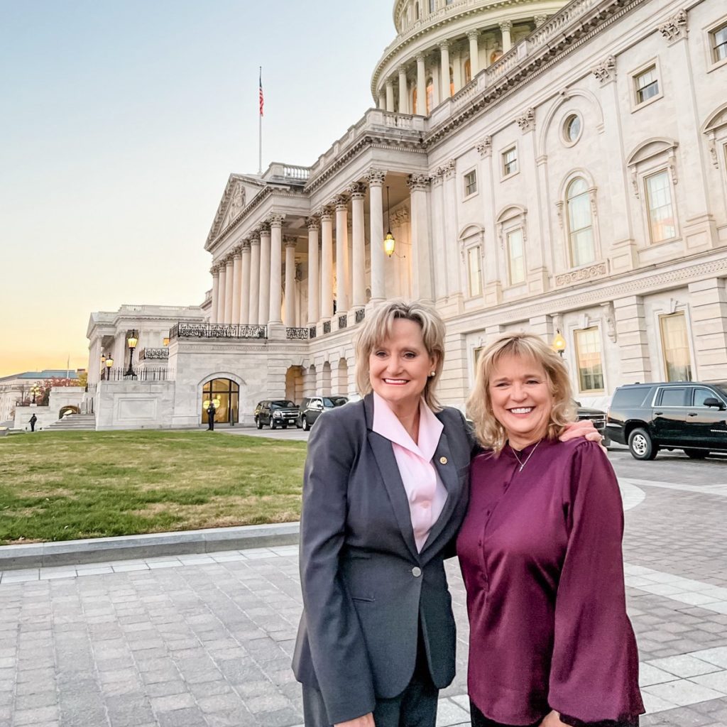 a photo of Rep. Becky Currie with Sen. Cindy Hyde-Smith