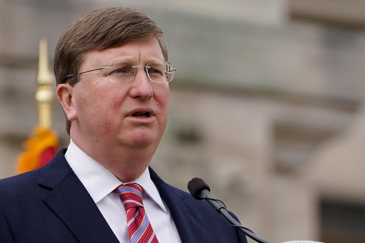 A photo of Gov. Tate Reeves