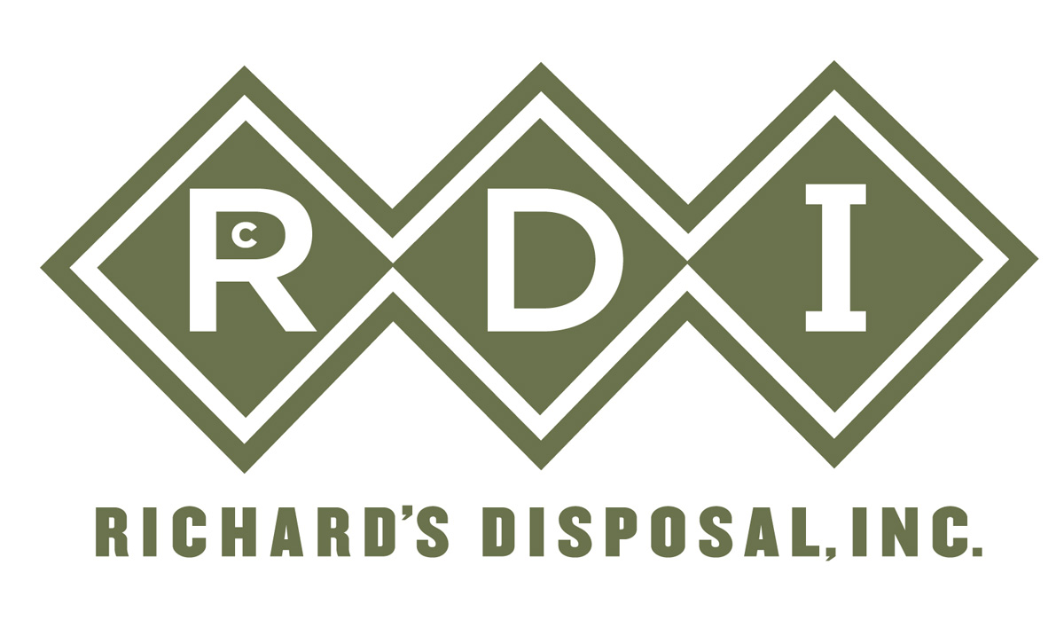 Olive green diamonds with R D I inside and Richard's Disposal, Inc. at the bottom
