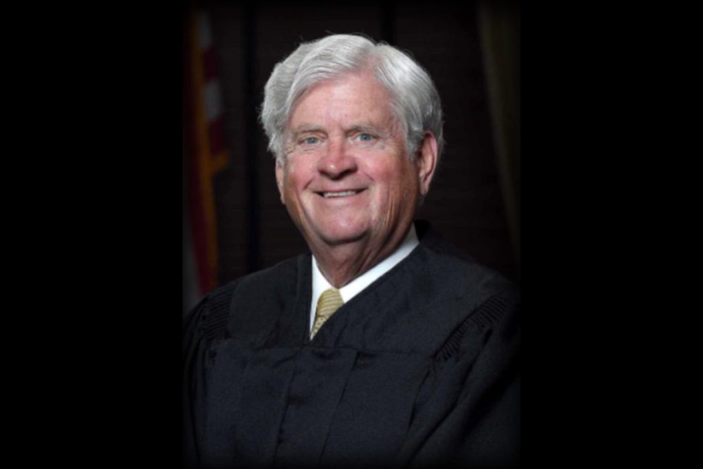 Mississippi Supreme Court Chief Justice Mike Randolph in judges robes