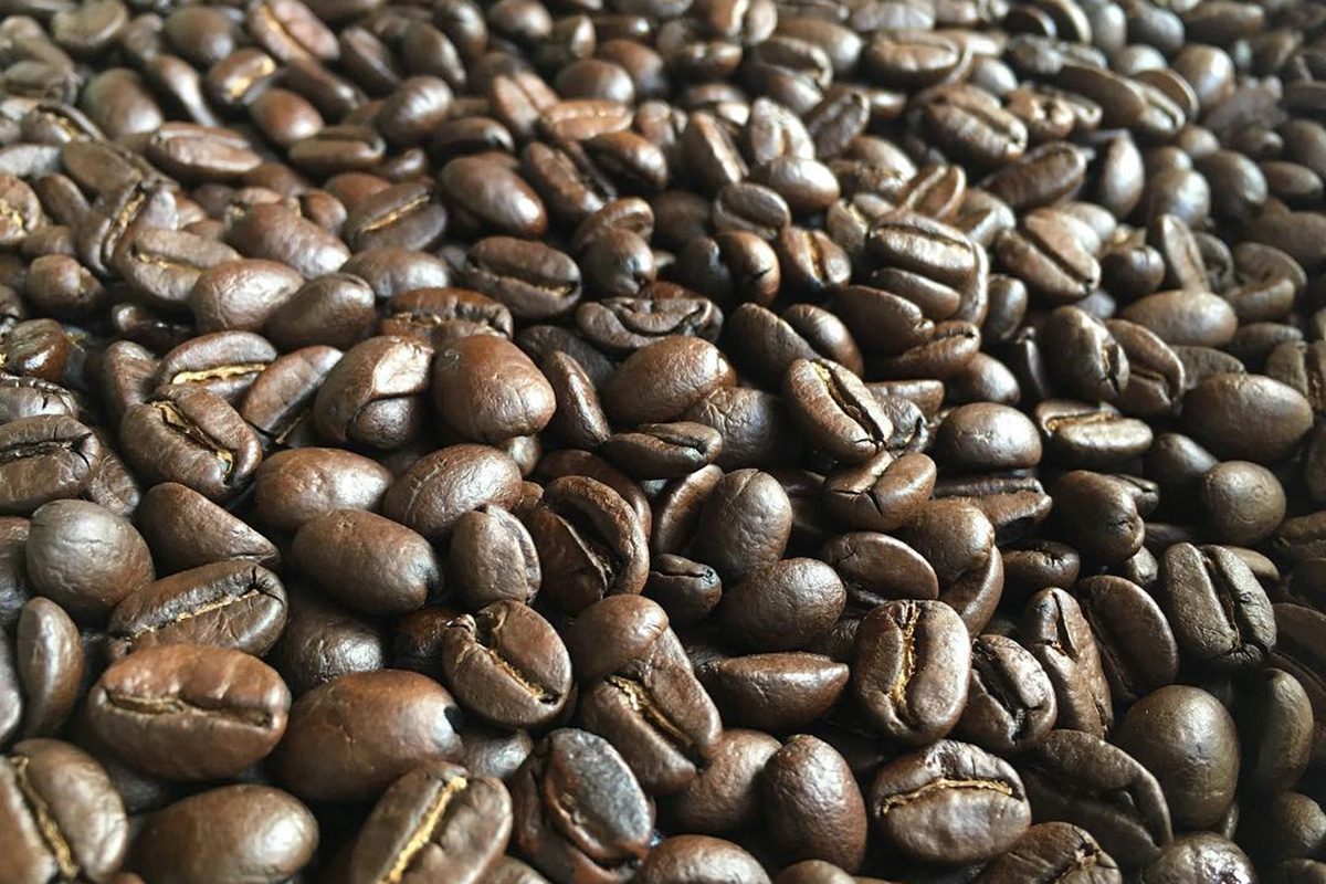 A closeup shot of coffee beans