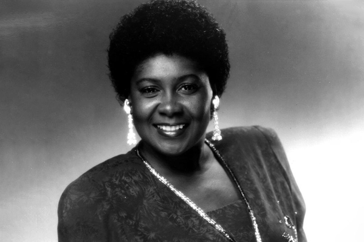 Black and white photo of Dorothy Moore as a younger woman