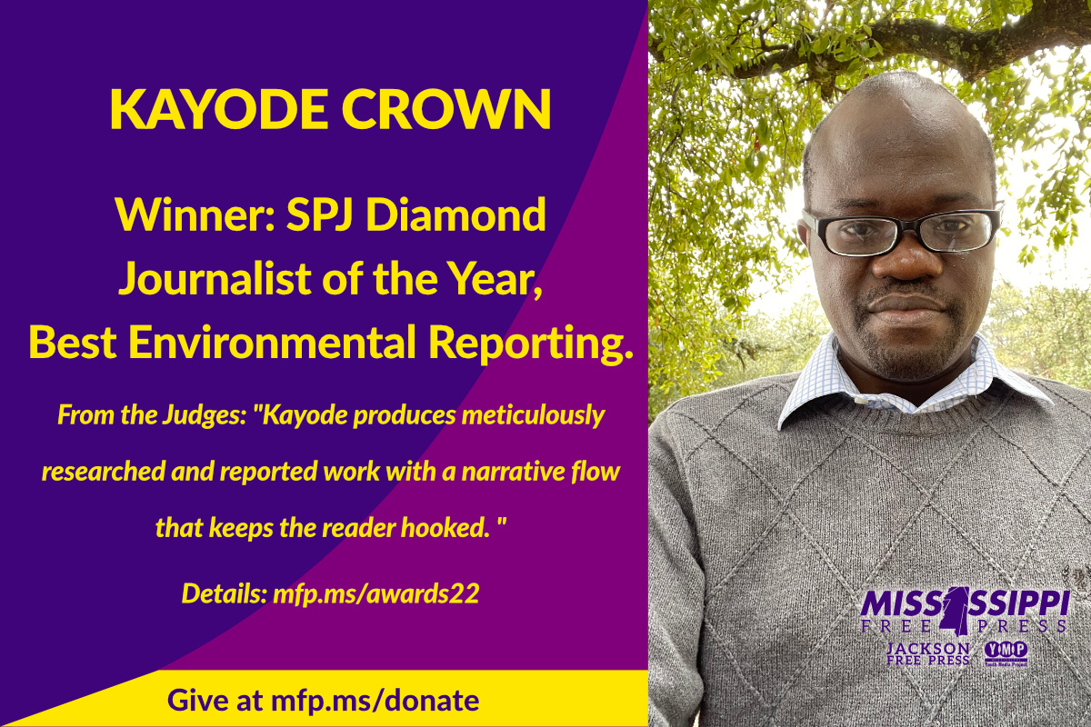 Kayode Crown, Winner of the SPJ Diamond Journalist of the Year Award