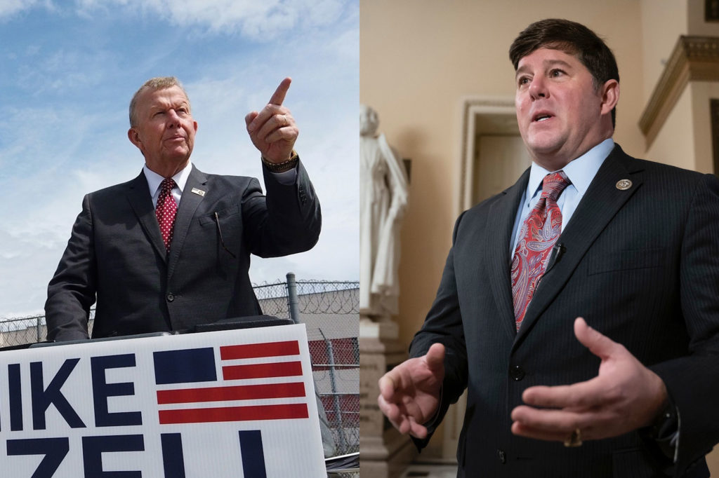 Side by side photo of two white male politicians