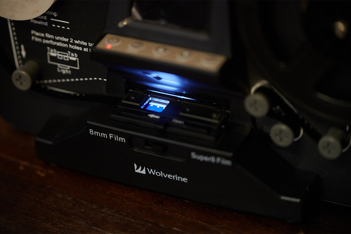 Closeup of a 8mm Film reader