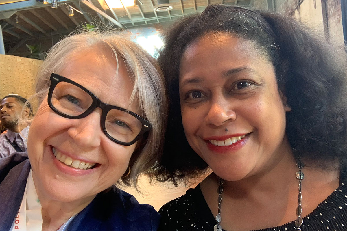 Donna Ladd and Kimberly Griffin smile together in a selfie (nonprofit news award)