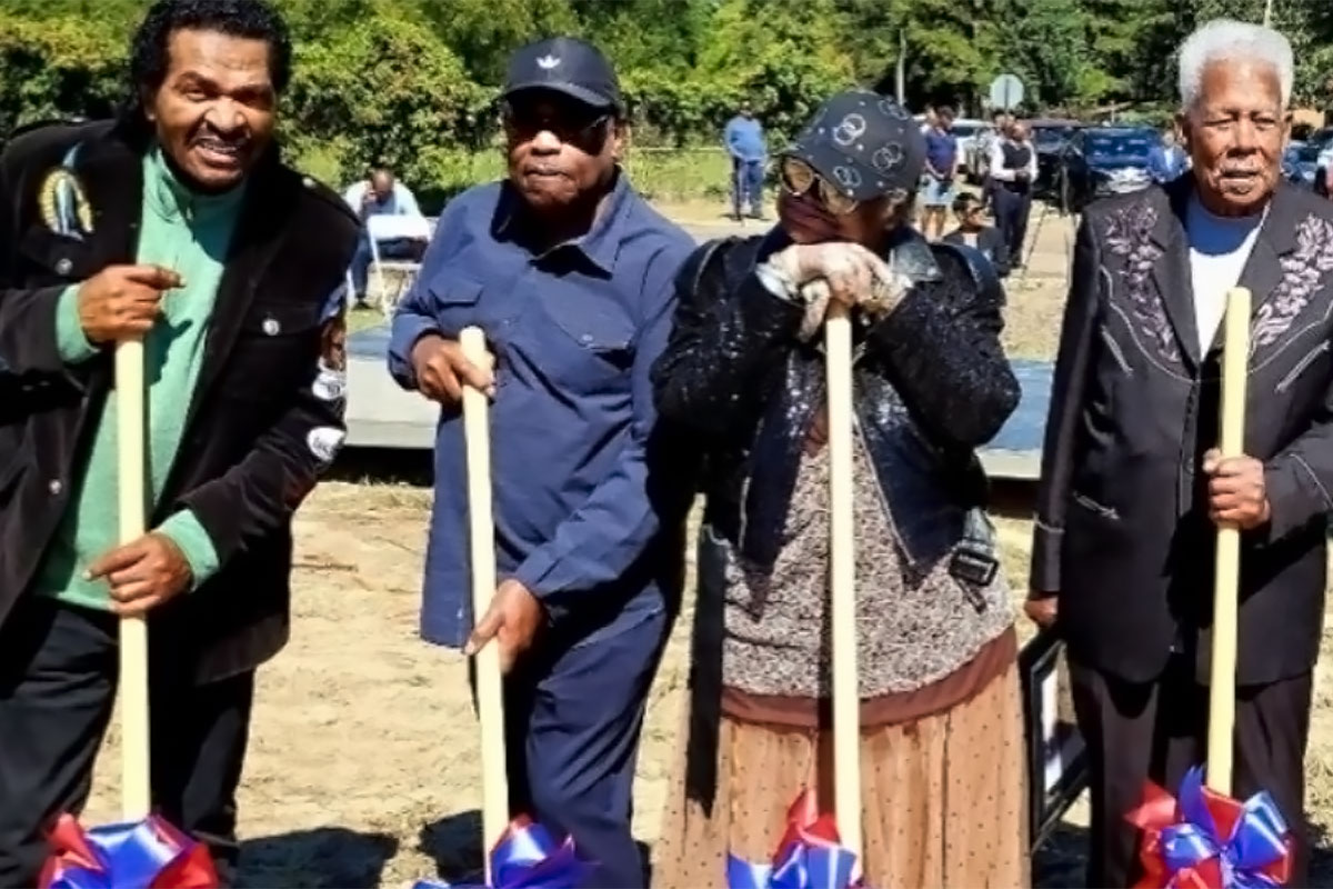 Three men including Bobby Rush break ground for the National R&B Hall of Fame