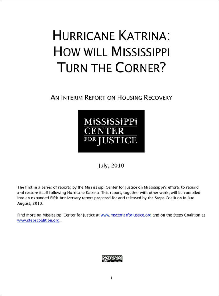 Hurricane Katrina: How Will Mississippi Turn the Corner?
