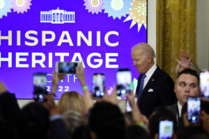 President Biden at reception celebrating Hispanic Heritage Month (latino voters)