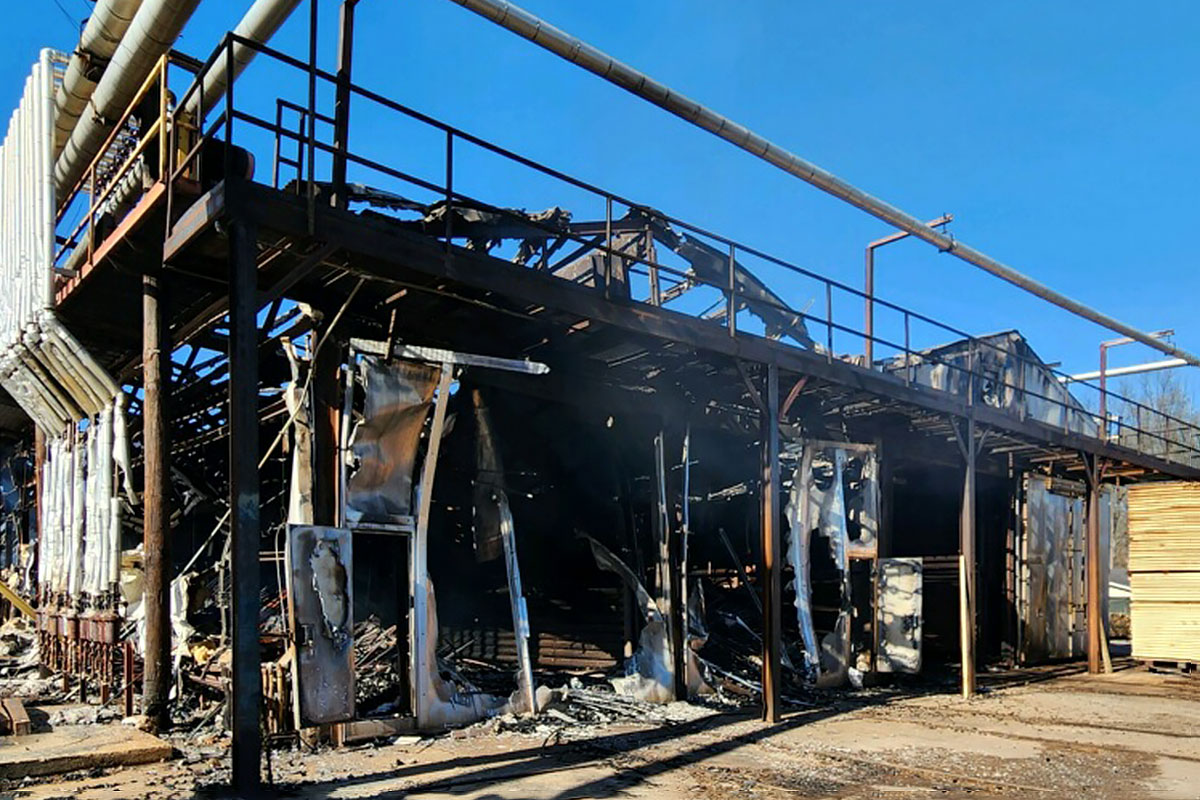 Shuqualak Lumber Company Fire aftermath