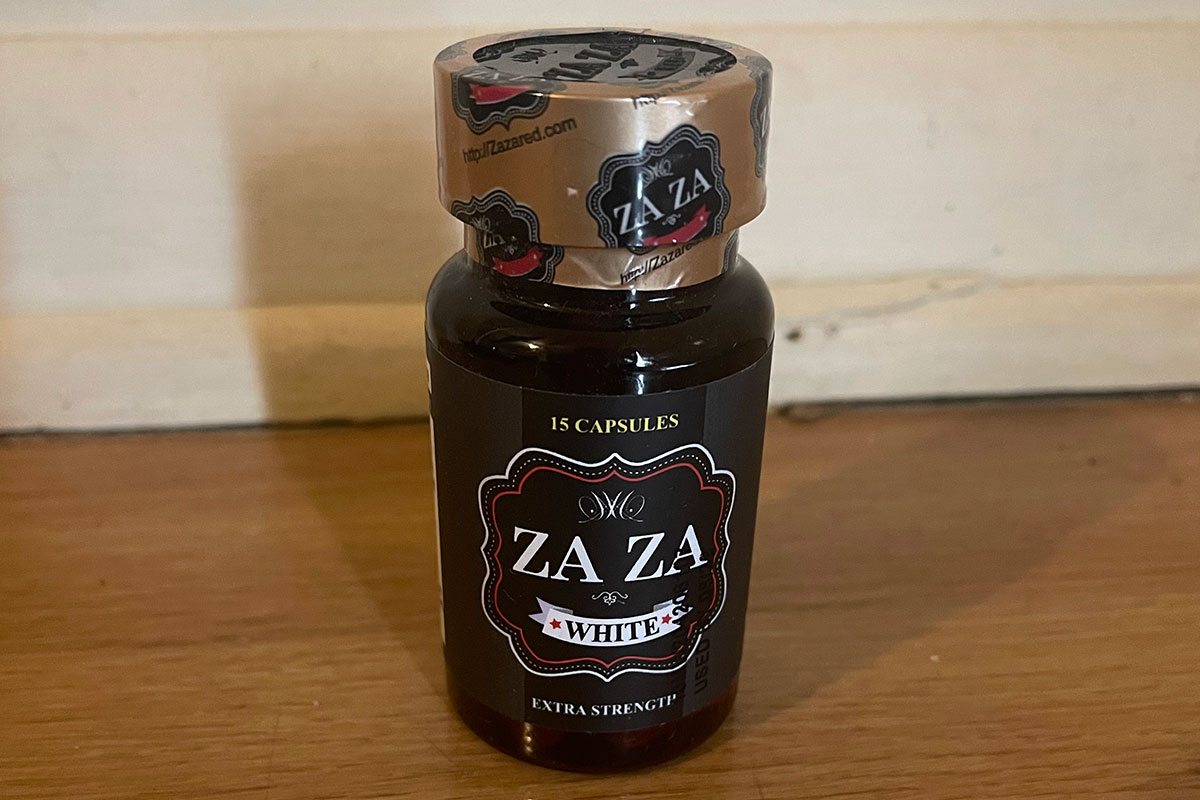 A bottle of Zaza White