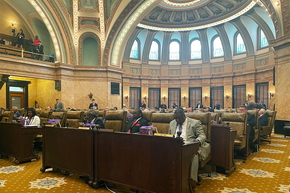 Mississippi State House of Representatives members at the opening of the 2023 session on Jan. 3, 202