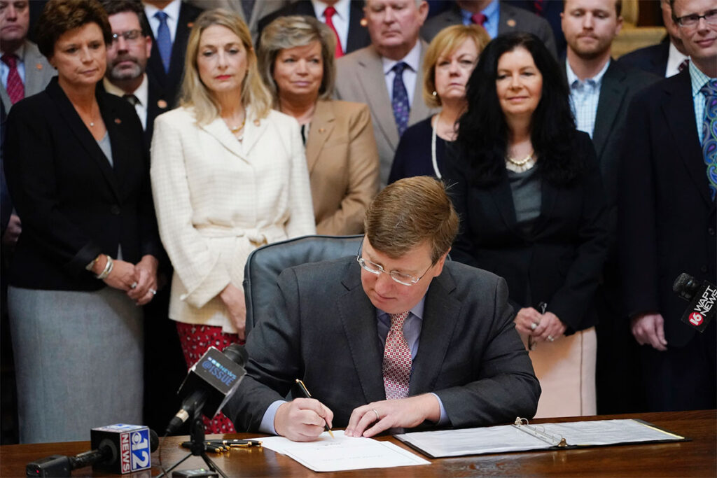 Gov. Tate Reeves signed a law banning transgender minors from playing on school sports teams that align with their gender identities