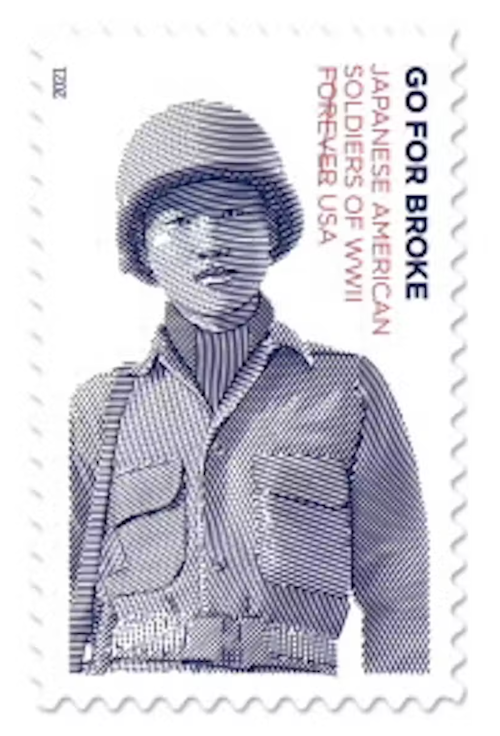new stamp based on a photo of U.S. Army Private First Class Shiroku ‘Whitey’ Yamamoto