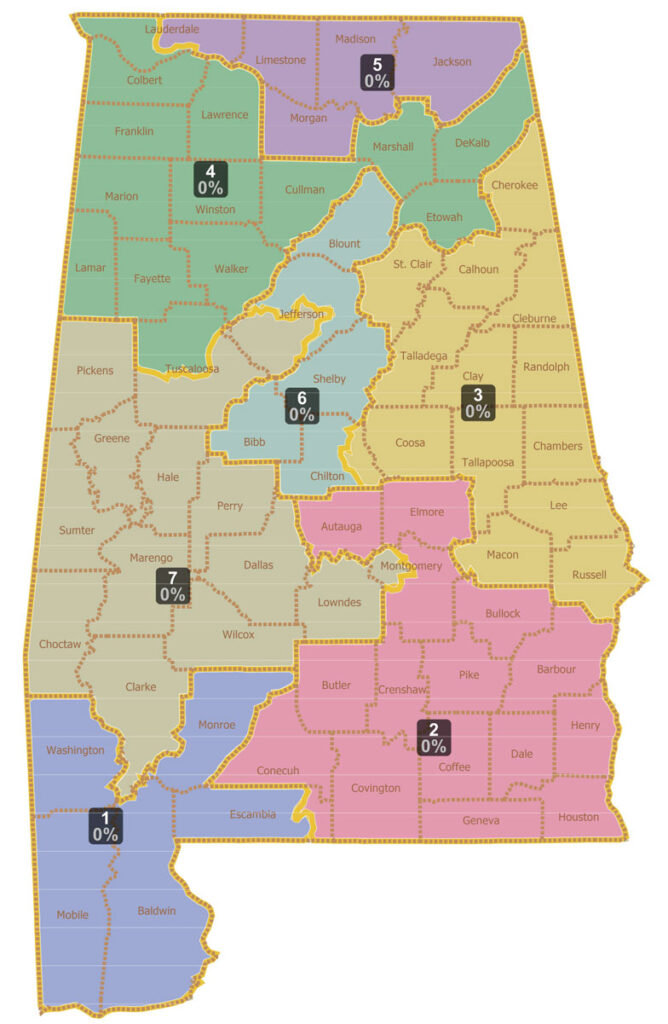 Pringle Congressional Plan 1 map of Alabama
