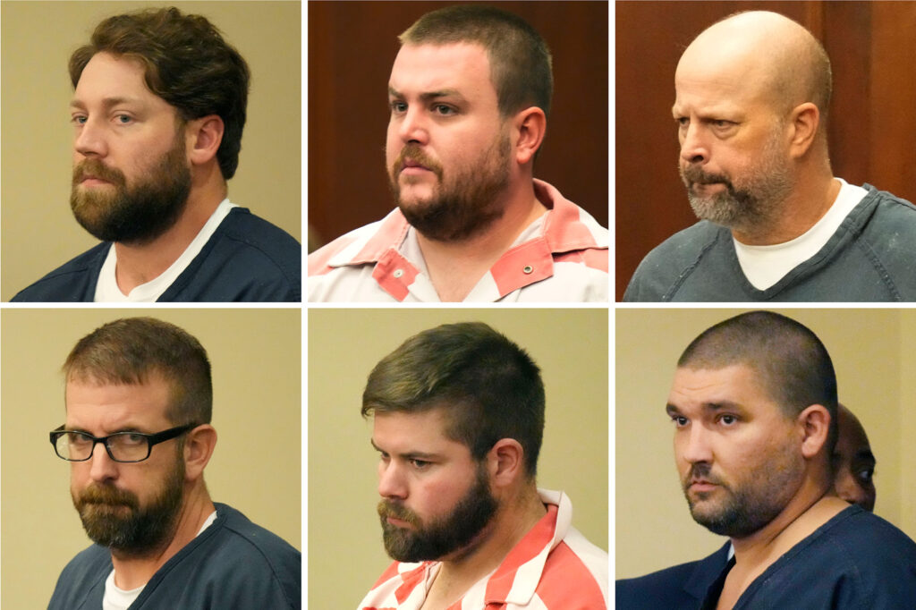 A composite of six former Rankin County sheriff’s deputies