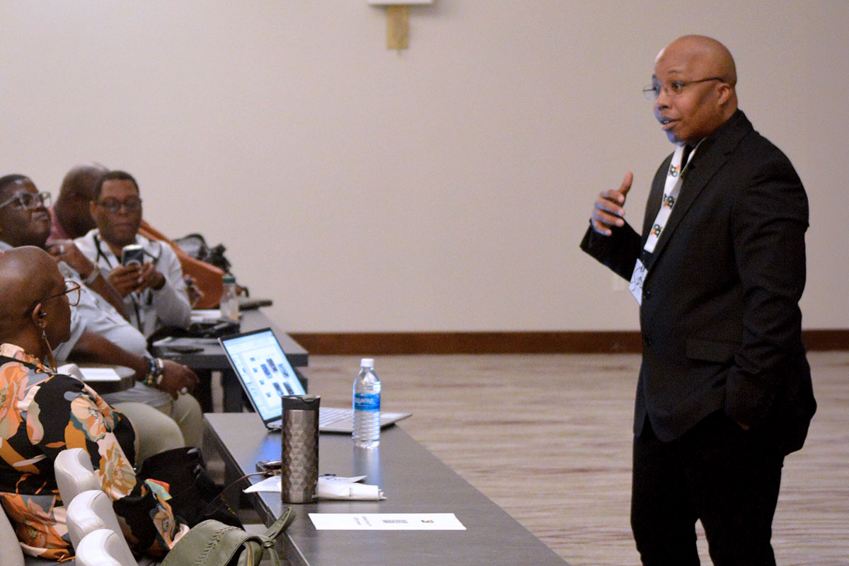 Del’Rio Cole at the Jackson Black Pride health symposium.