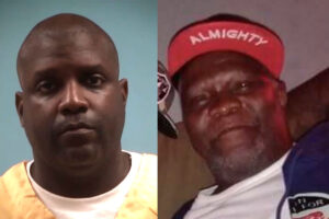 Side by Side photos of Anthony Fox's mugshot and George Robinson